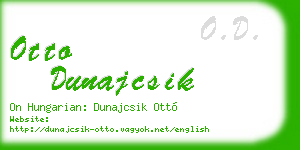 otto dunajcsik business card